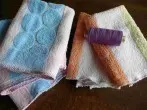 Umweltfreundliche Putzlappen aus Frottee-Handtüchern