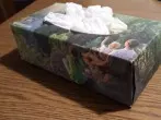 Plastiktaschen und Schnüre in Taschentuch-Box aufbewahren