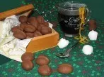 Gebackene Kaffeebohnen mit Cafe Brulot
