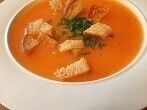 Karotten-<strong>Kartoffelsuppe</strong> mit Croûtons