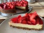 Cheesecake mit <strong>Erdbeeren</strong>
