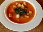 Paprika-<strong>Kartoffelsuppe</strong> mit Einlage