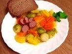 Gem&uuml;sesuppe mit Cabanossi