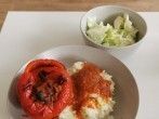 Resteverwertung - Gef&uuml;llte <strong>Paprika</strong> mit Reis