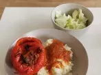 Resteverwertung - Gefüllte Paprika mit Reis