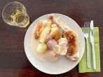 Normannisches Huhn mit Calvados und Cidre: Poulet &agrave; la Normande