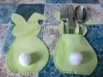 DIY Bestecktasche in Hasenoptik