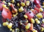 Deutschland-Salat zur EM (Beluga-Linsensalat)