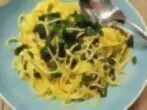 Spinat-Spaghetti in Kokosmilch