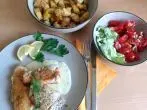 Fischteller mit Dill-Senfsauce