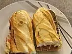 Baguette-Sandwich aus dem Ofen