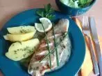 Zanderfilet mit Kartoffeln und Kräutersoße