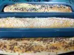 Gefülltes Baguette aus Hefeteigresten