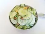 Gurkensalat mit Joghurt und Smashed Potatoes