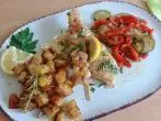 Kabeljau mit Kartoffeln und Gemüse