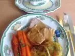 Kalbsbraten aus dem Ofen mit Weißwein-Rahmsoße