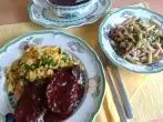 Rinderbraten mit Spätzle in Burgundersoße
