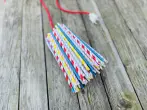 Lampenschirm aus Strohhalmen selber basteln