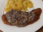 Champignon-Schnitzel mit Kartoffelsalat