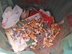Zigarettenasche gegen <strong>Fliegen</strong> im Mülleimer