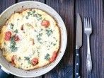 Omelette mit Frischk&auml;se und Cherrytomaten