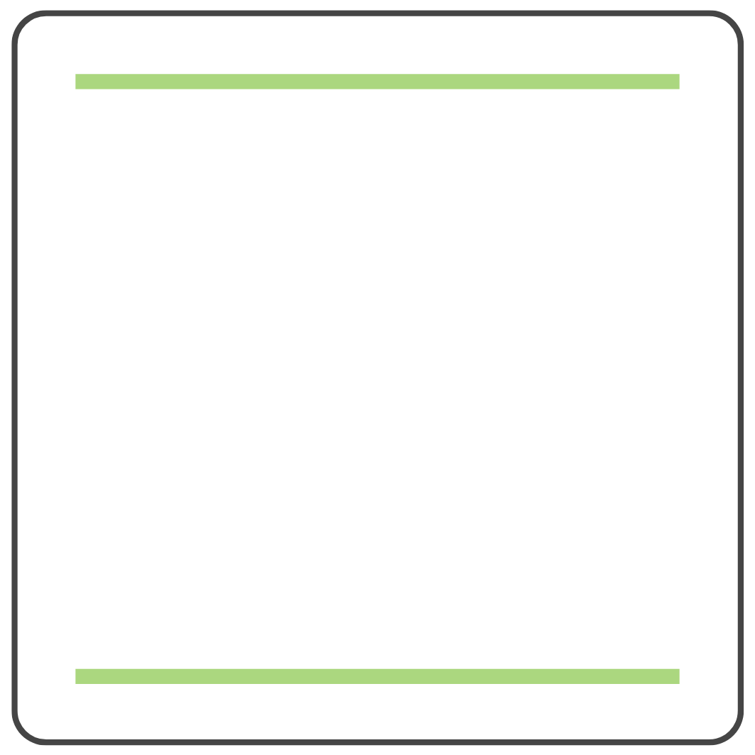 Das Ober-/Unterhitze-Symbol ist sehr leicht zu erkennen und zeigt jeweils eine Linie am oberen und am unteren Rand.