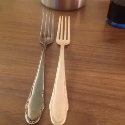 Silberbesteck bleibt silber mit Kupfermünzen