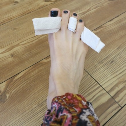 Taschentuchstreifen gegen Fußpilz