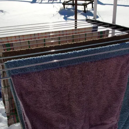 Wäsche bei Frost trocknen