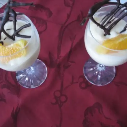 Orangencreme mit Gelatine