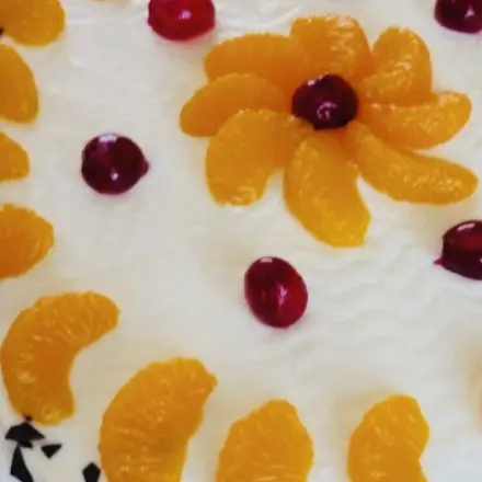 Schmandkuchen mit Mandarinen