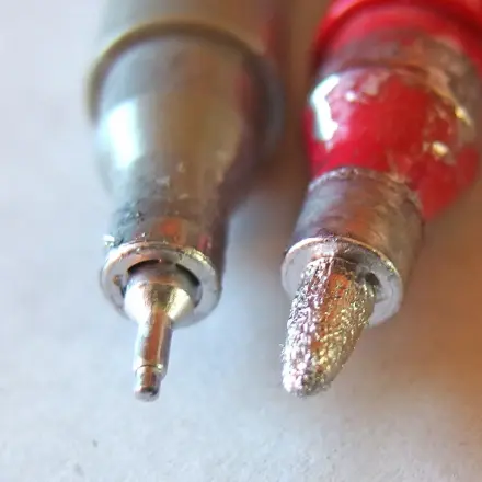 Lackmalstift eingetrocknet