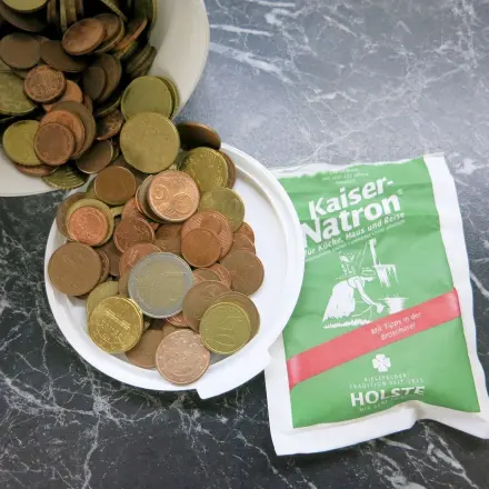 Alte Silbermünzen reinigen