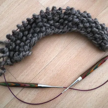 Rechte Maschen stricken