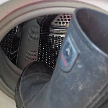 Gummistiefel in die Waschmaschine