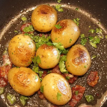 Kleine Frühkartoffeln aus der Pfanne