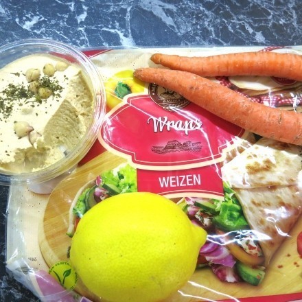 Vegane Wraps mit Hummus