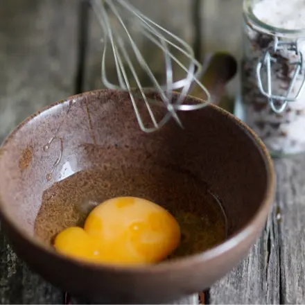 Eigelb ganz "farbenfroh"