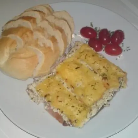 Überbackener Leberkäse