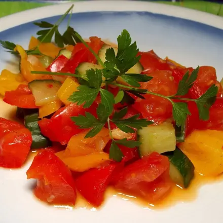 Gurken-Tomaten-Paprika Gemüse
