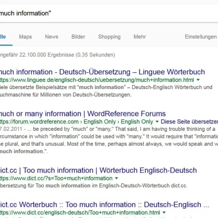 Korrekte Schreibweise für Sätze googlen