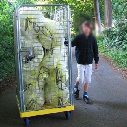 Die gelbe Box - für die gelben Säcke