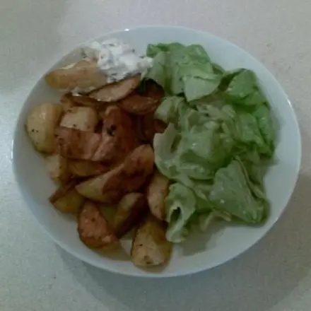 Kartoffelecken aus dem Backofen