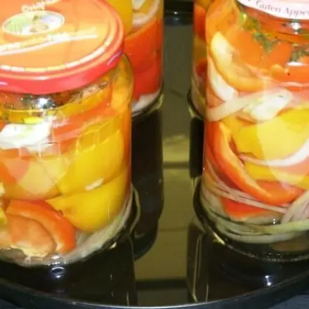 Paprika einlegen in Schraubgläser