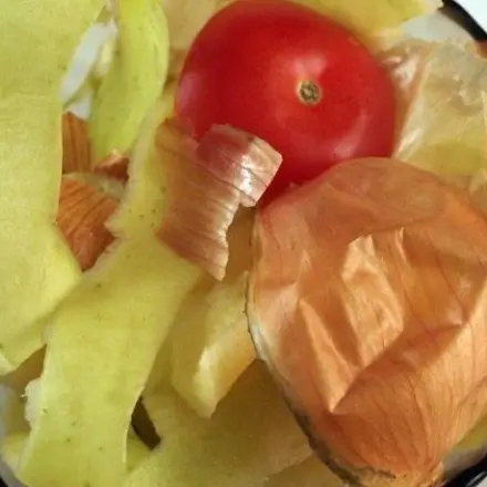 Mit Schalen / Abfällen von frischem Biogemüse Gemüsebrühe herstellen