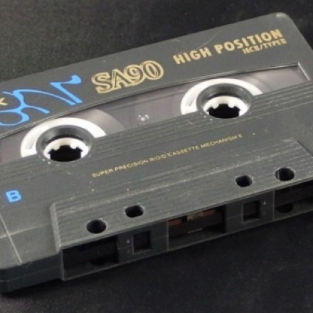 Bänder von alten VHS-Cassetten / Musikkassetten im Garten einsetzen
