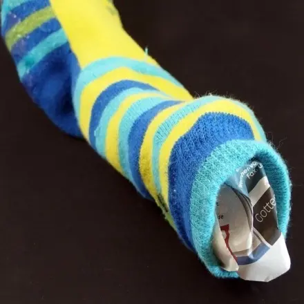 Socken als Schuhspanner