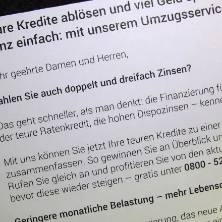 Werbeschreiben entsorgen II