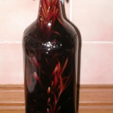 Selbst gemachter Rotwein-Rosmarin-Essig