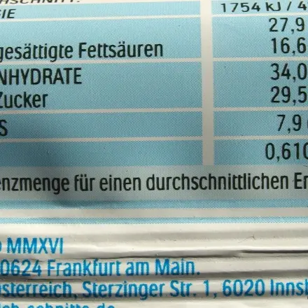 Gesunde Ernährung: auf Kalorien und Nährwerte achten